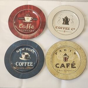 Vintage Sakura Coffee Brak Decorative Plates Set Of 4 by Angela Staebling